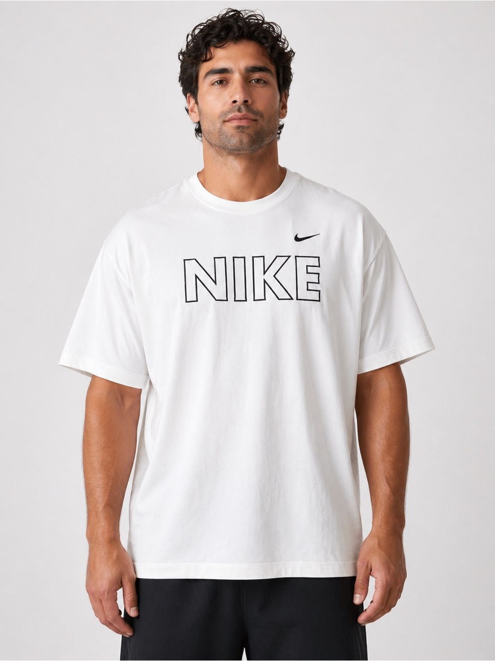 The Nike Tee XXL White Short Sleeve Logo Shirt Cotton Casual Mens
